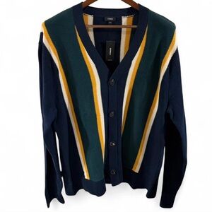 Express Men's Varsity Stripes Cardigan Size Large